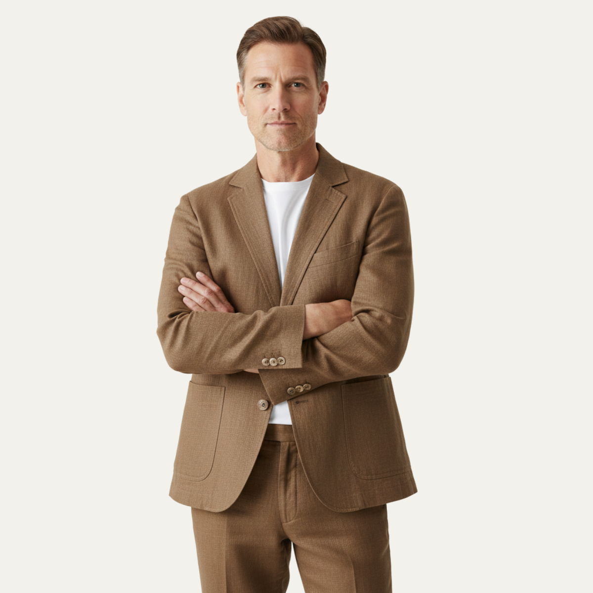 Lightweight Men’s Solid Color Linen Blazer