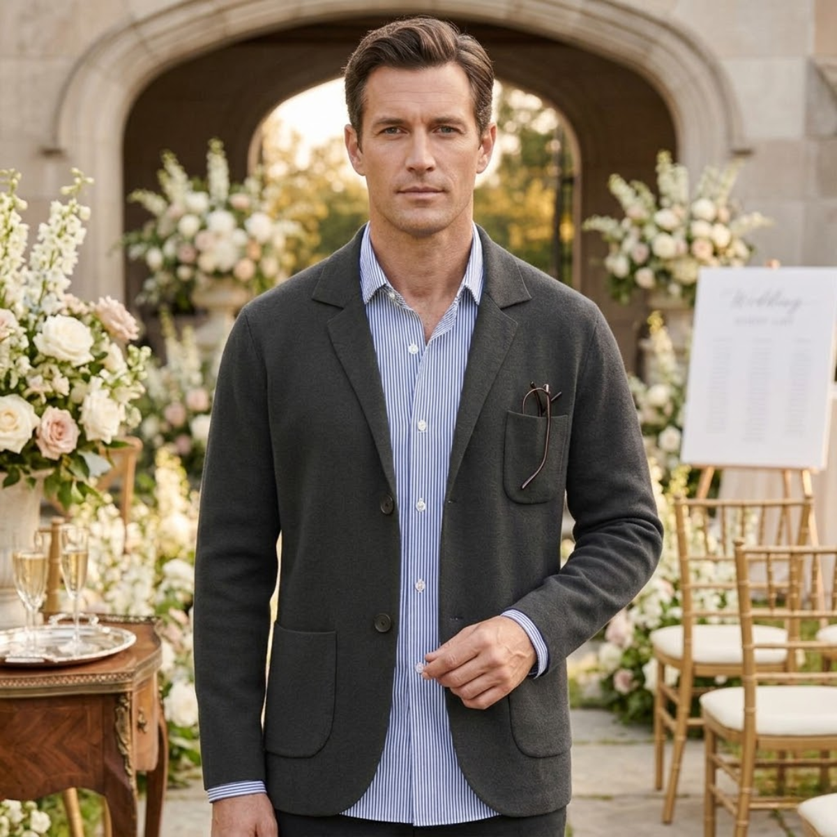 Men’s Summer Cotton Blazer for a Wedding