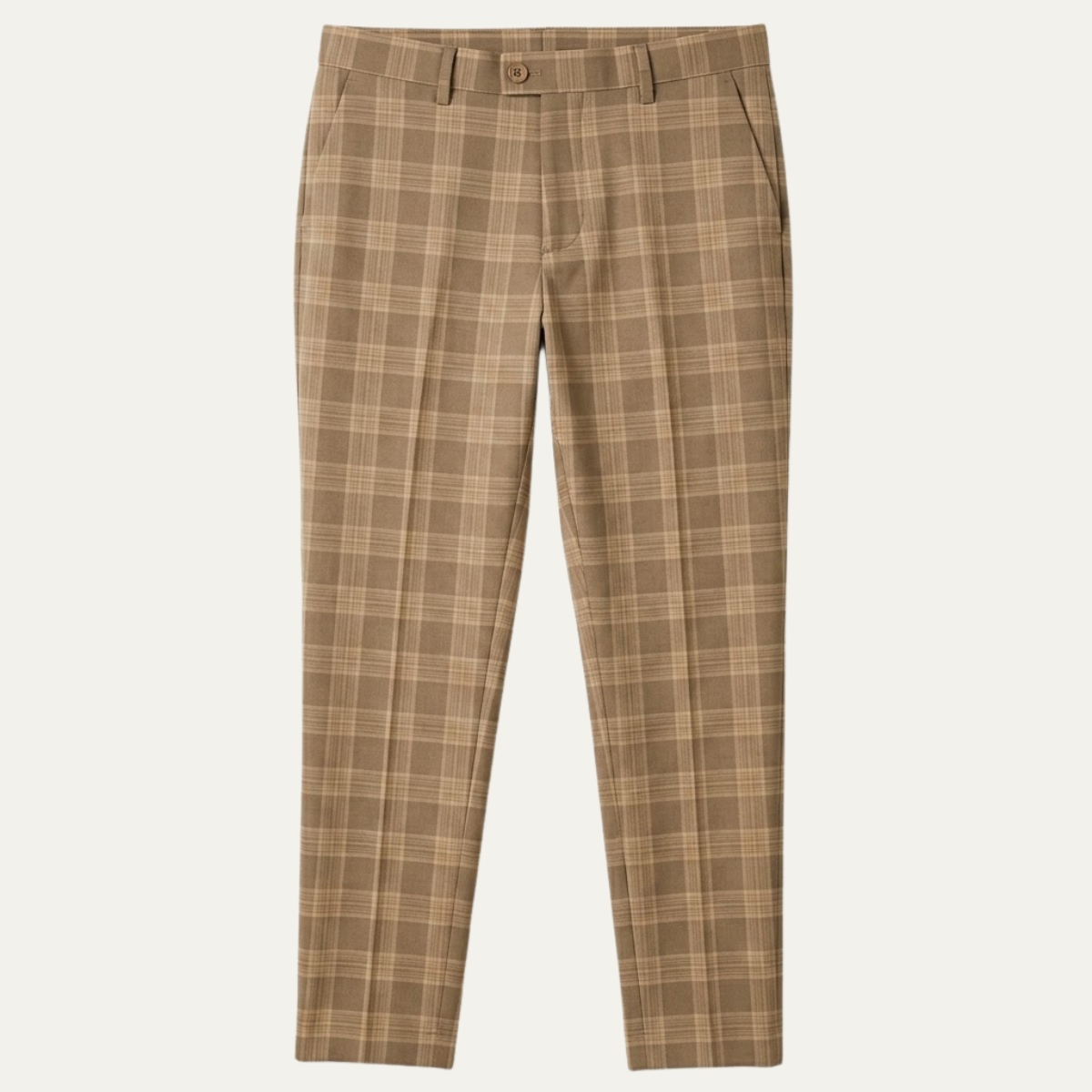 Men's Slim-Fit Checkered Dress Pants