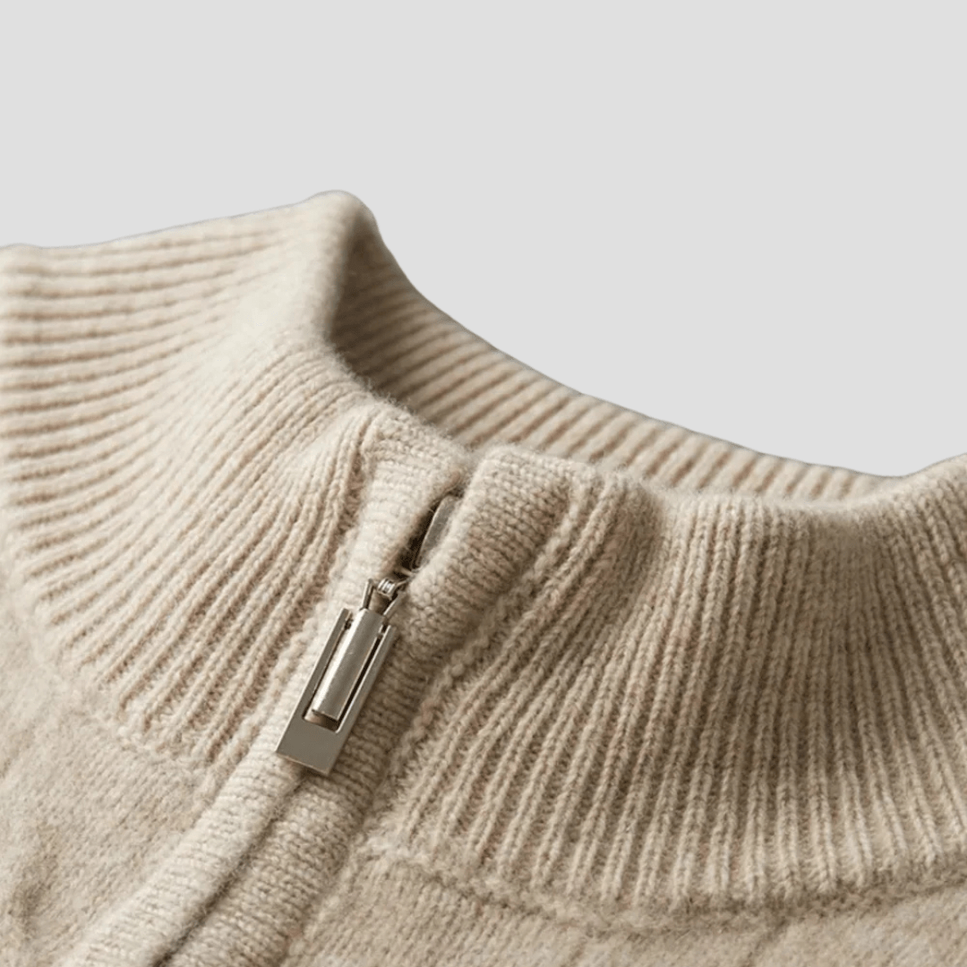 Carter Quarter Zip Cable Sweater