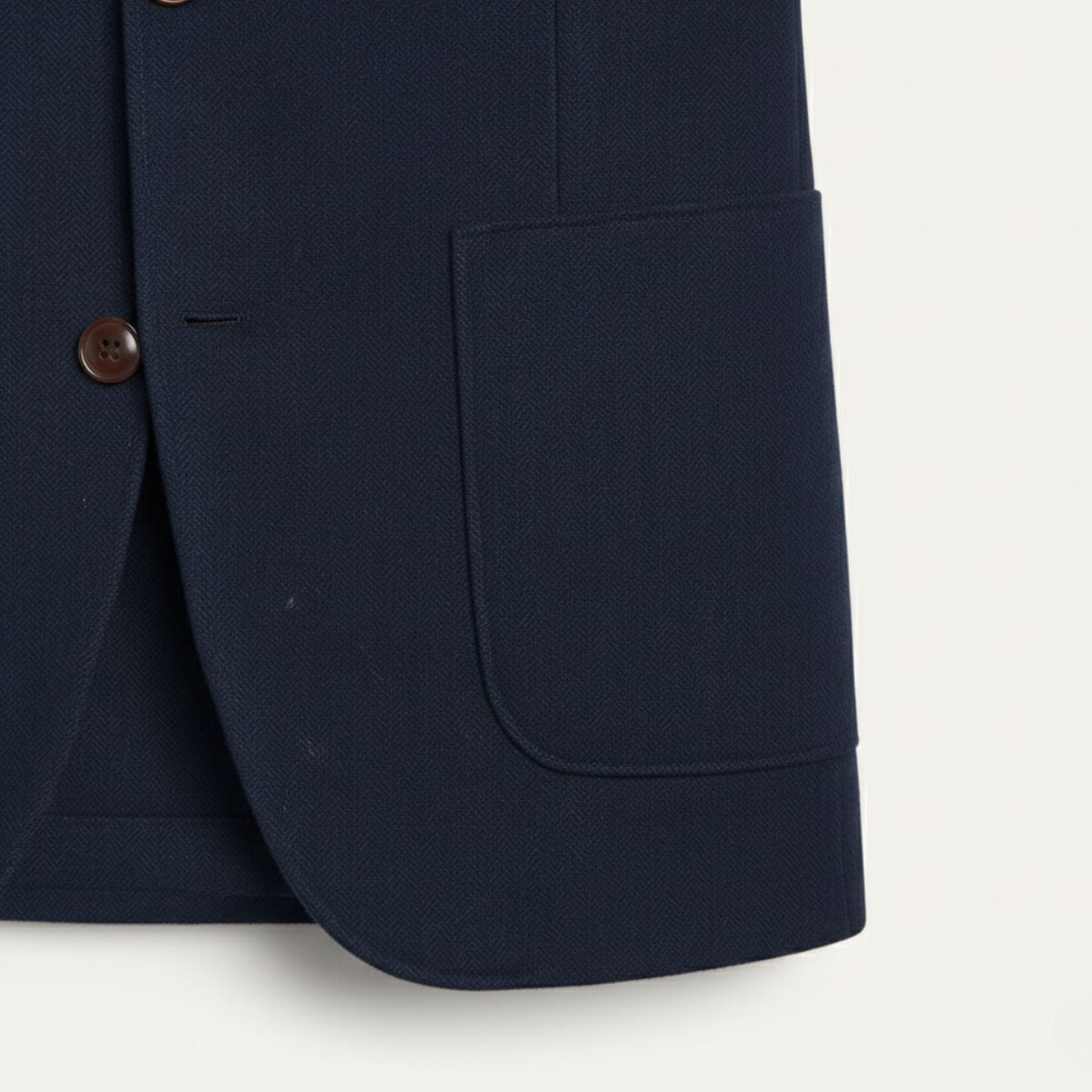 Men’s Single-Breasted Herringbone Tweed Wool Blazer