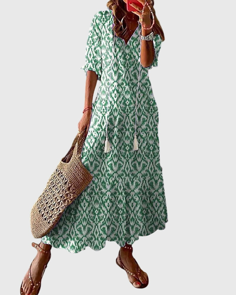 Women’s Boho Vintage Maxi Dress