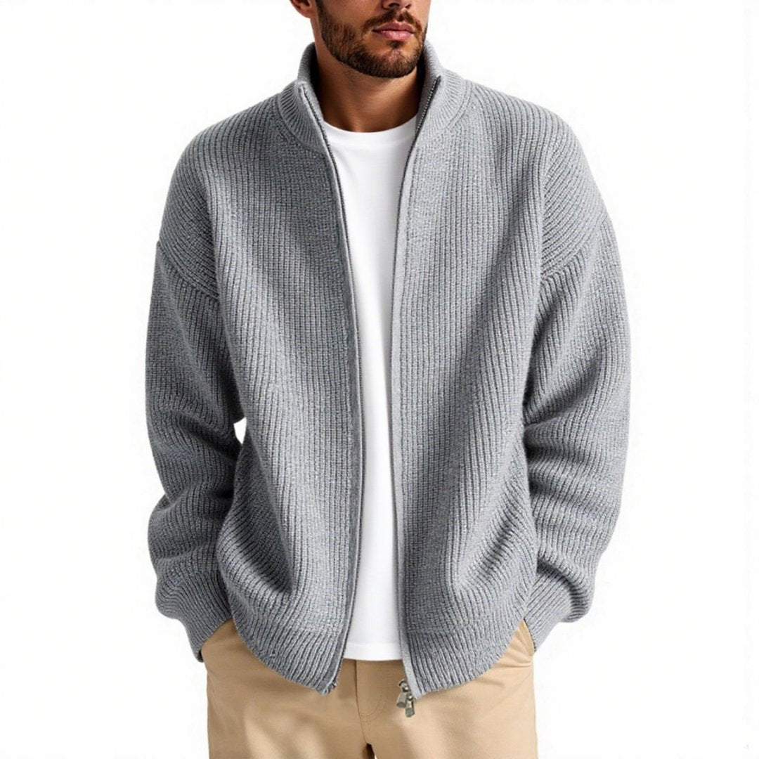 Men’s Open-Front Relaxed Fit Knit Cardigan