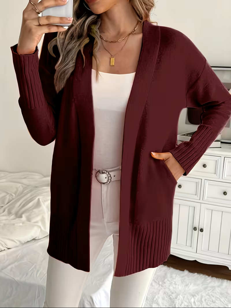 Women's Open-Front Longline Cardigan