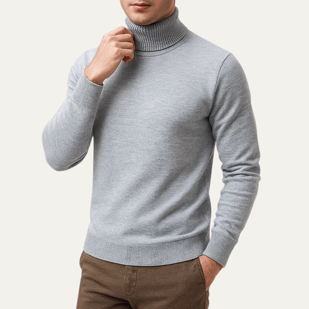 Men's Slim Fit Soft Knit Turtleneck Sweater