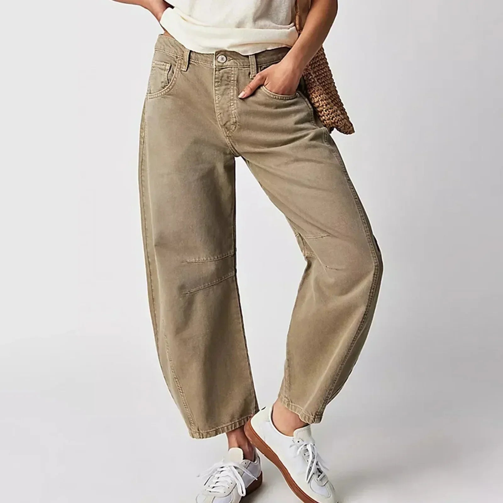 Women's Wide-Leg, Relaxed-Fit Casual Jeans Pants