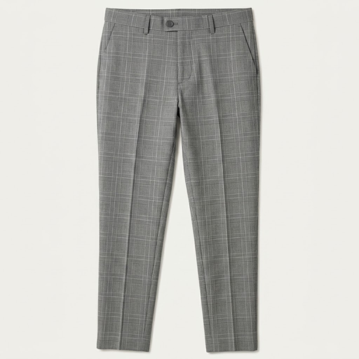 Men's Slim-Fit Checkered Dress Pants