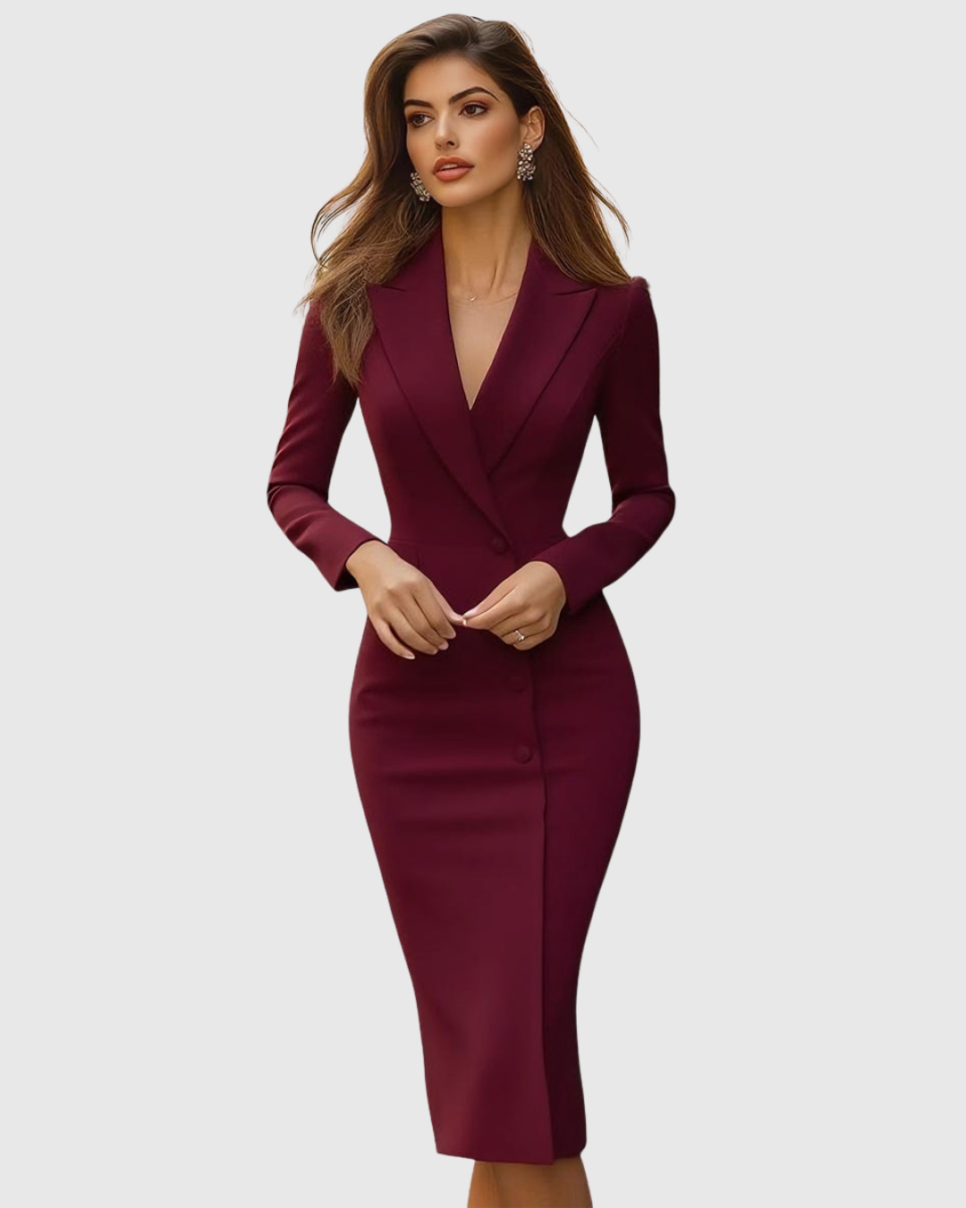 Claire blazer midi dress structured