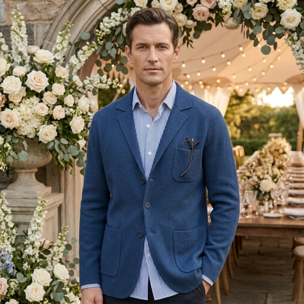 Men’s Summer Cotton Blazer for a Wedding