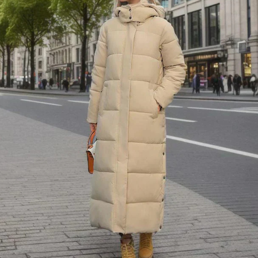 Puffer Jacket Women Winter Quilted Wool Blend
