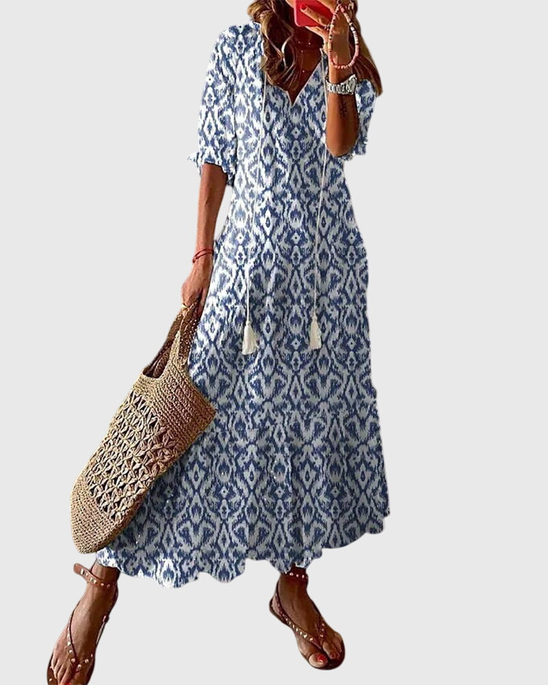 Women’s Boho Vintage Maxi Dress