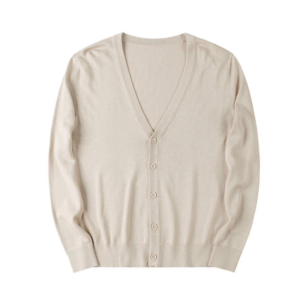 Slim Fit V-Neck Cotton Blend Cardigan