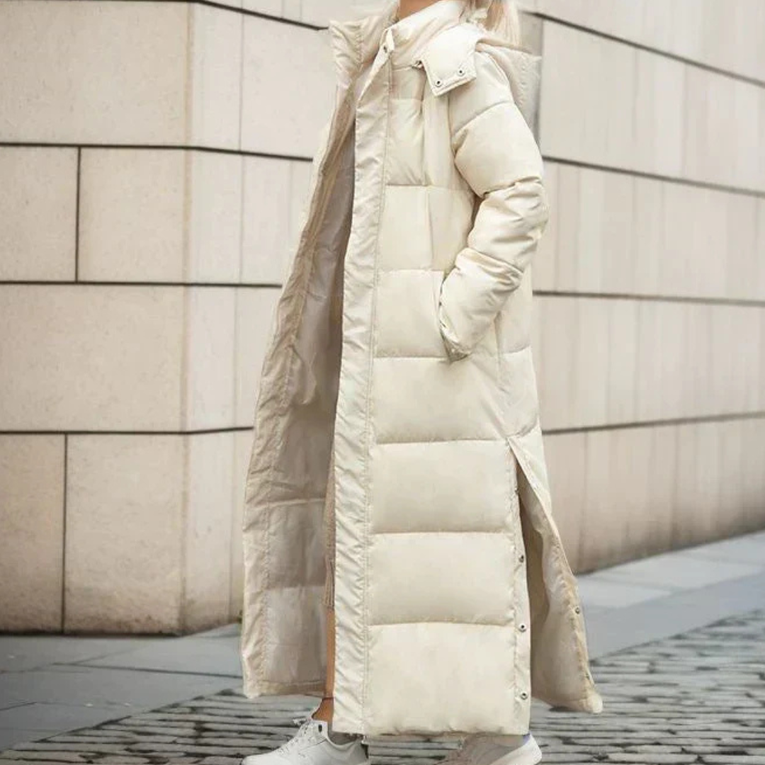 Puffer Jacket Women Winter Quilted Wool Blend