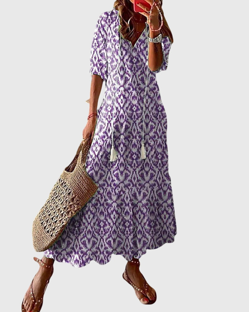 Women’s Boho Vintage Maxi Dress