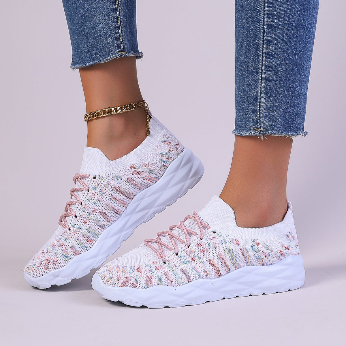 Comfortable Women’s Orthopedic Sneakers with Mesh & Laces