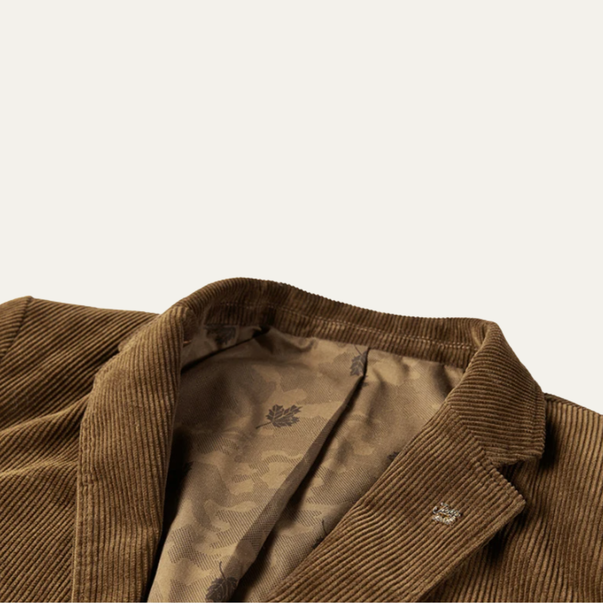 Men’s Ribbed Velvet Blazer with Elbow Patches