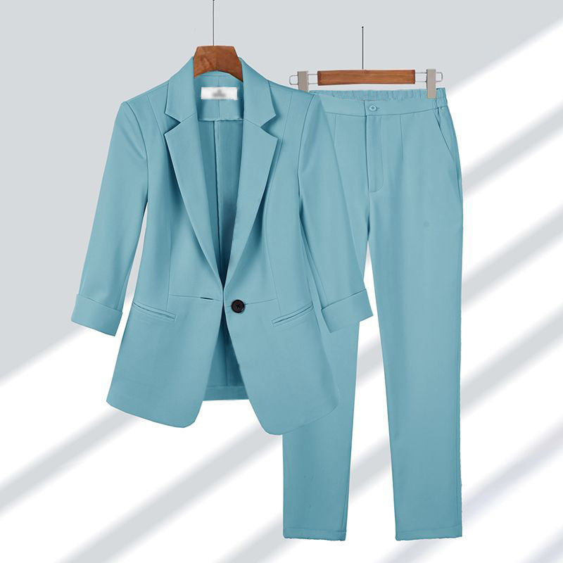 Women’s Suit with Blazer and Straight-Leg Trousers
