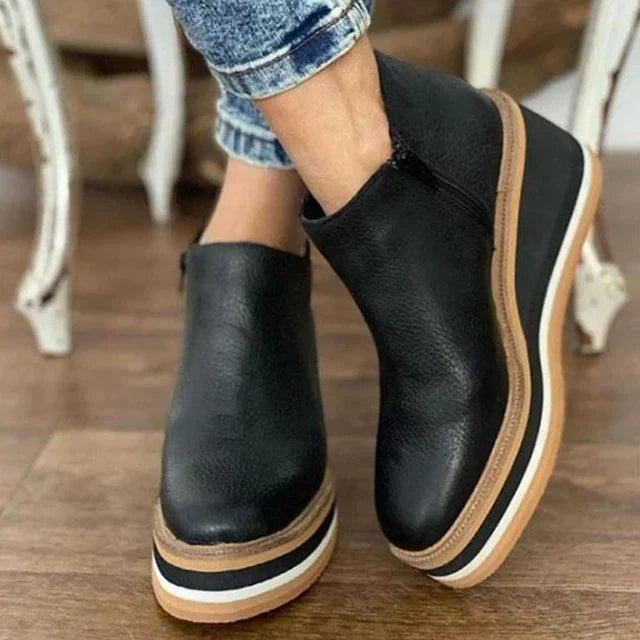 Women's Orthopedic ankle boots with Side Zipper