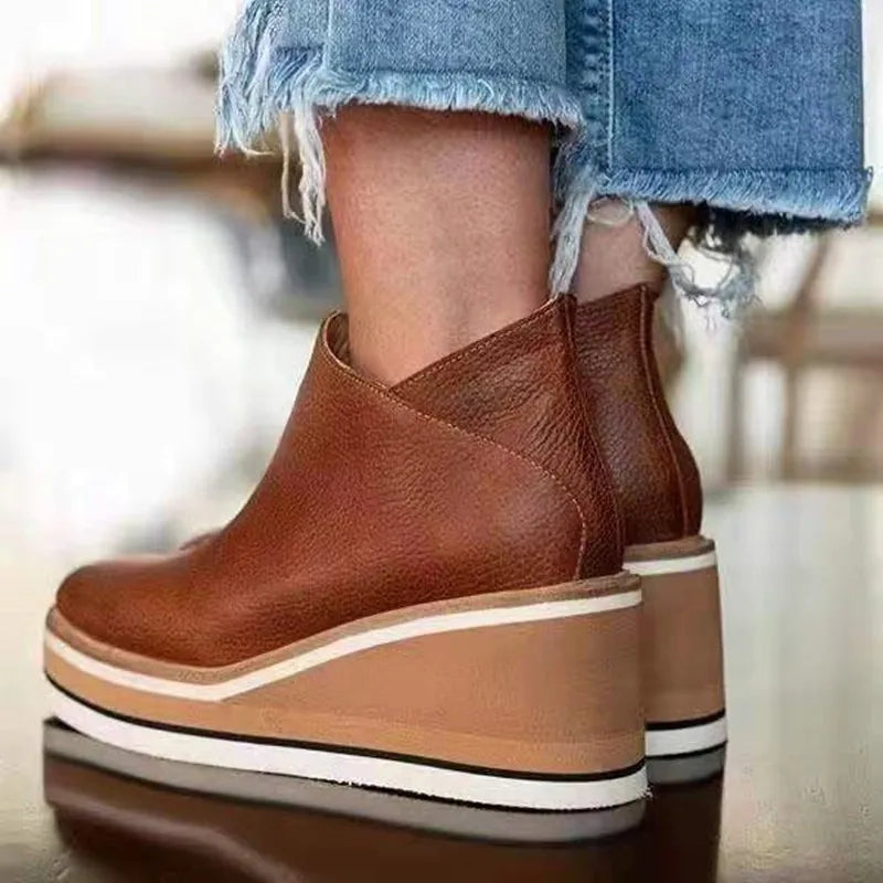 Women's Orthopedic ankle boots with Side Zipper