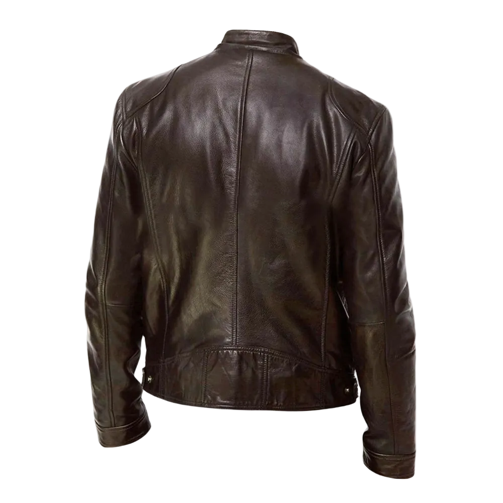 Men's Summer Leather Jacket with a Modern Fit