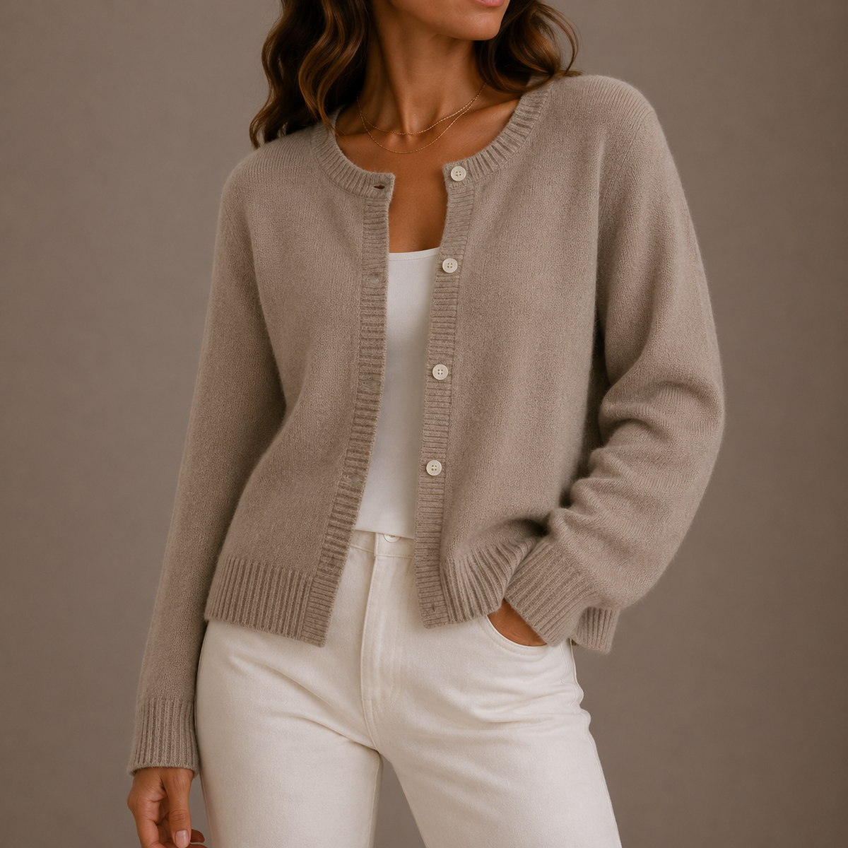 Women's Soft Knit Cardigan with Buttons