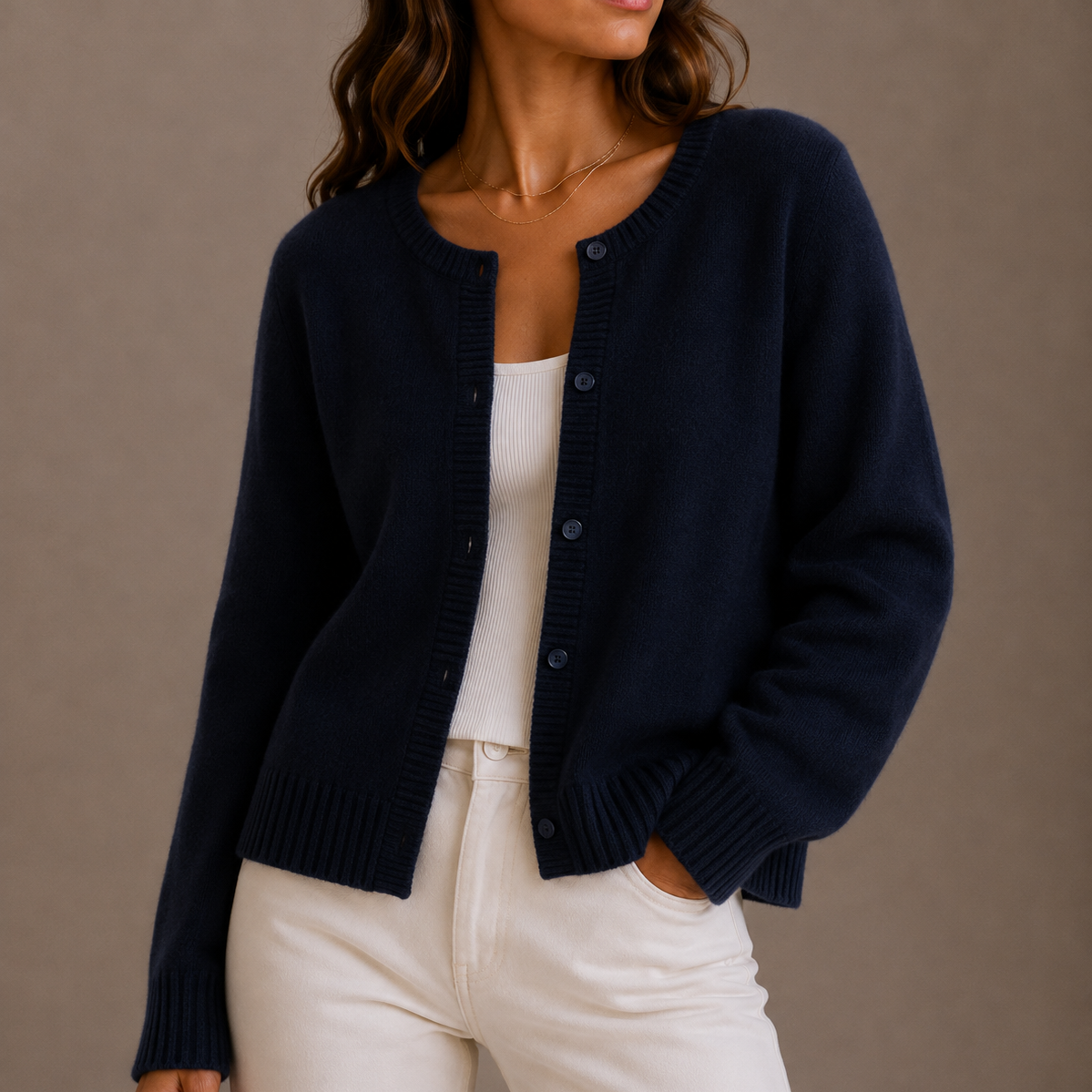 Women's Soft Knit Cardigan with Buttons