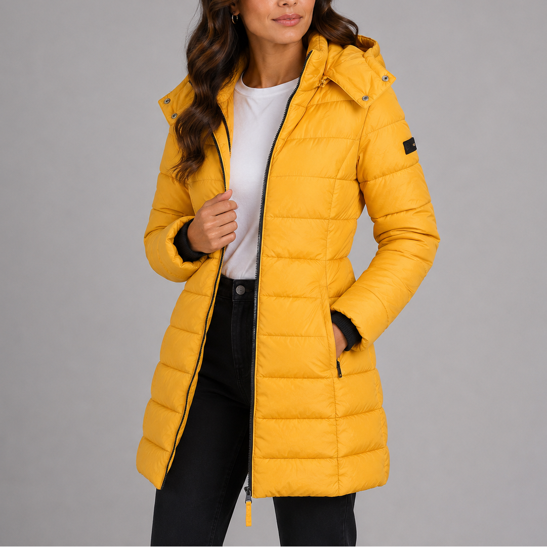 Puffer Jacket Women Long Hooded Winter Quilte