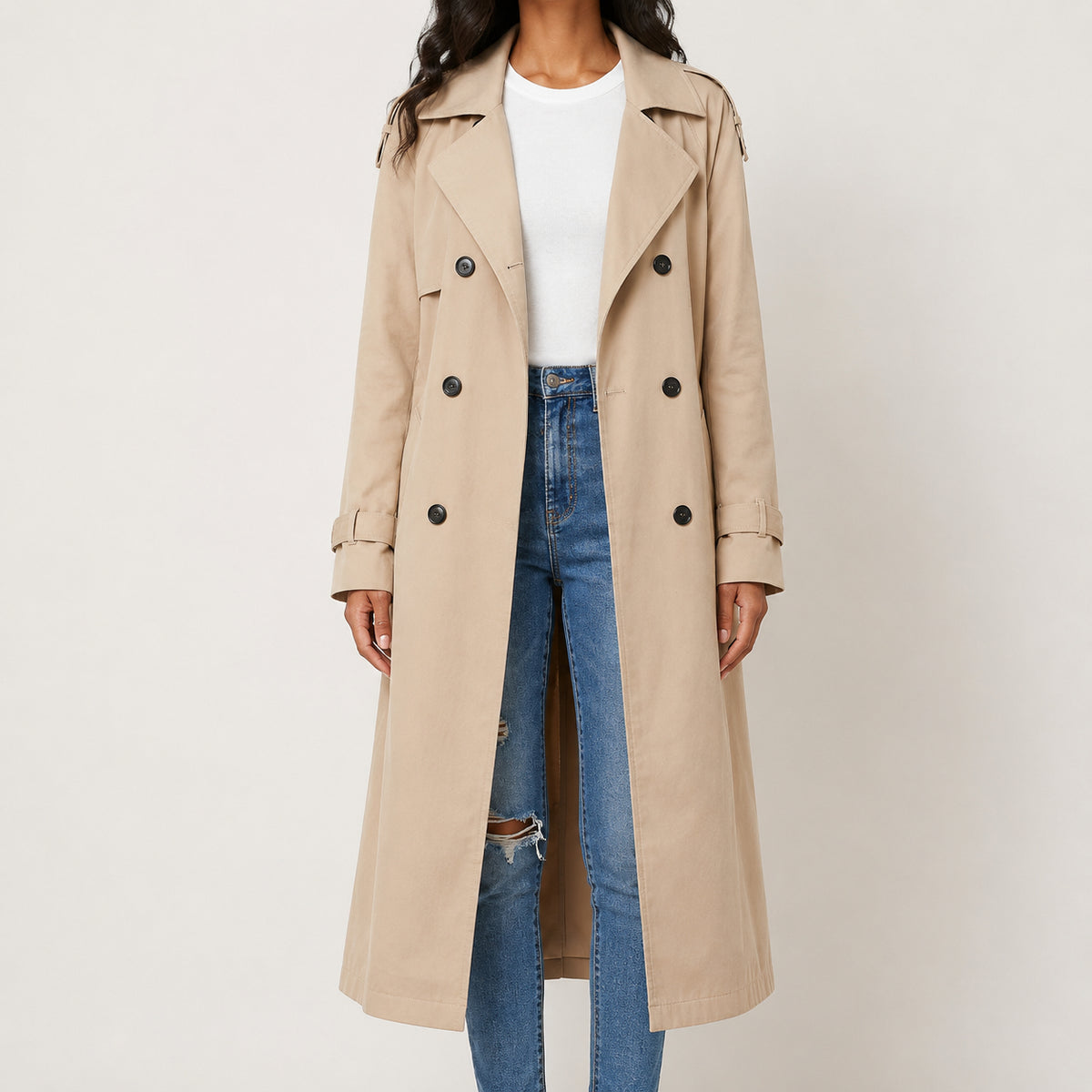 Fall Women's Long Straight Fit Trench Coat | Classic Outerwear