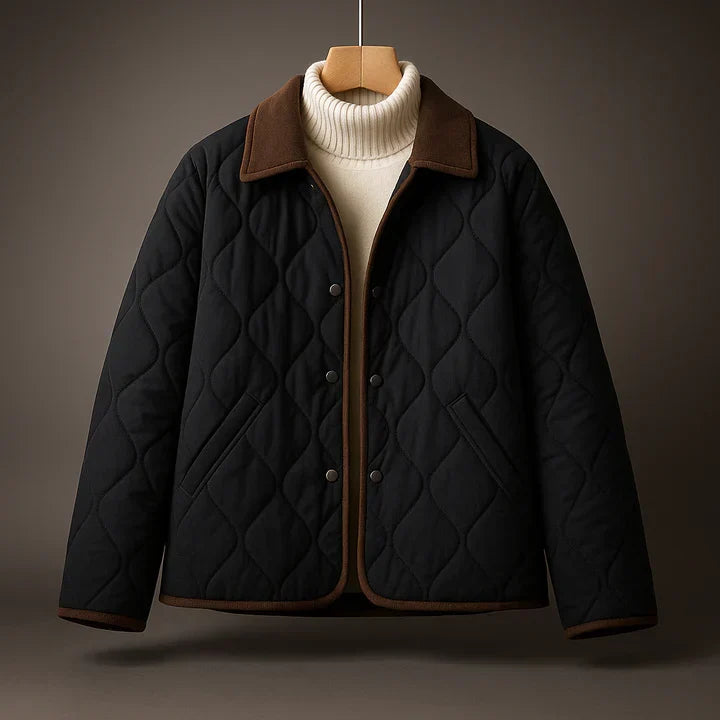 Lightweight Women's Quilted Jacket with Lapels, Relaxed Fit