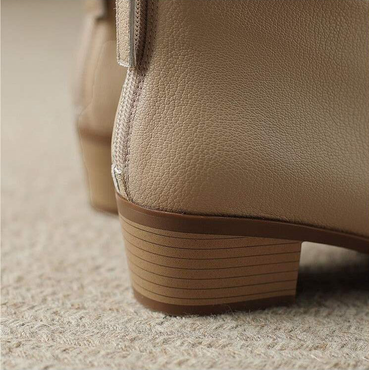 Women's Leather  Boots with Stiletto Heels