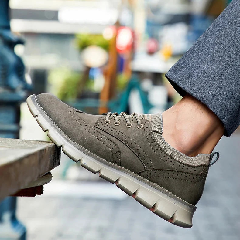 Sneakers in Premium Suede with Orthopaedic Insole and Breathable Lining