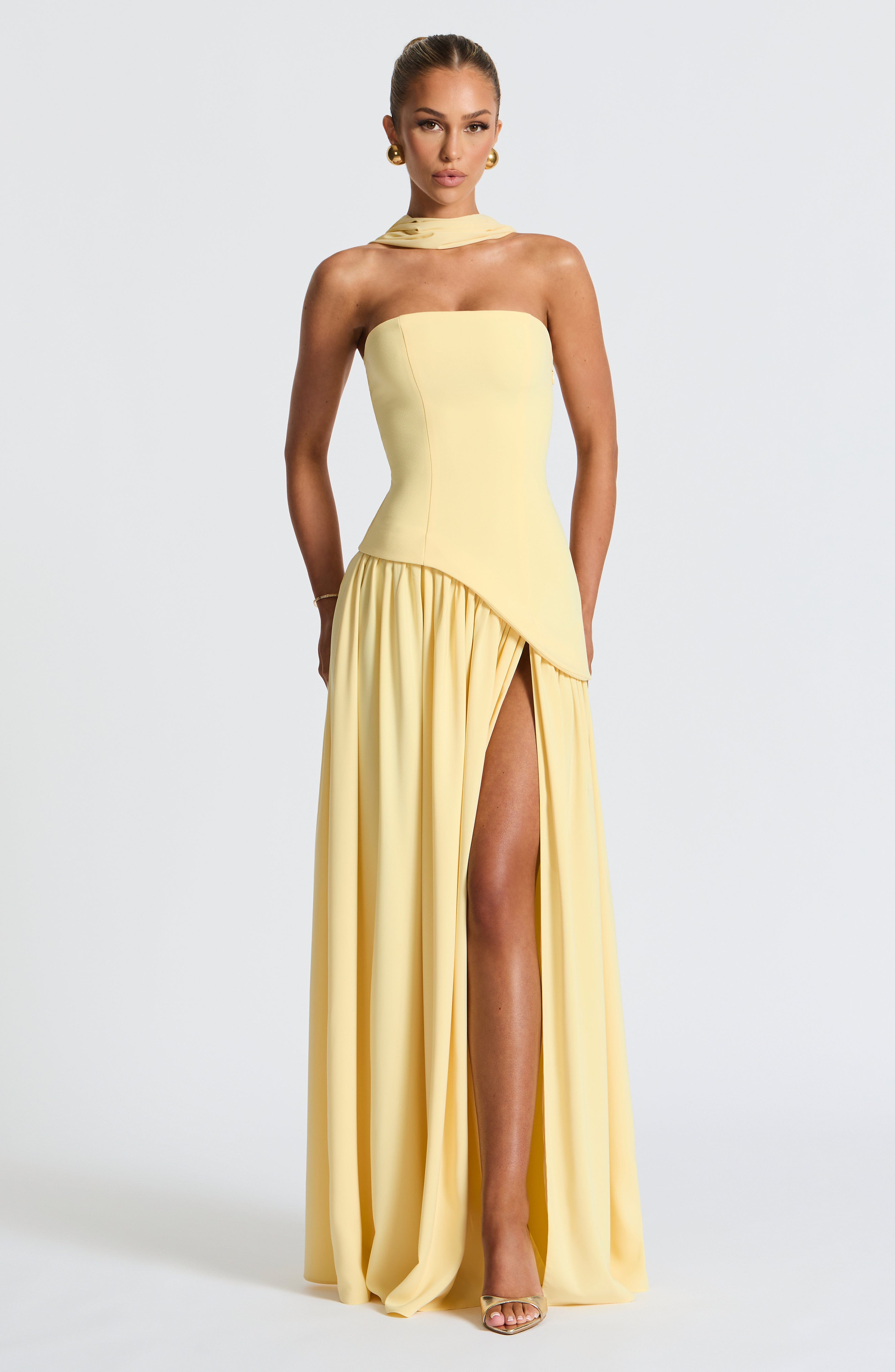 Elegant Women Slit Maxi Dress