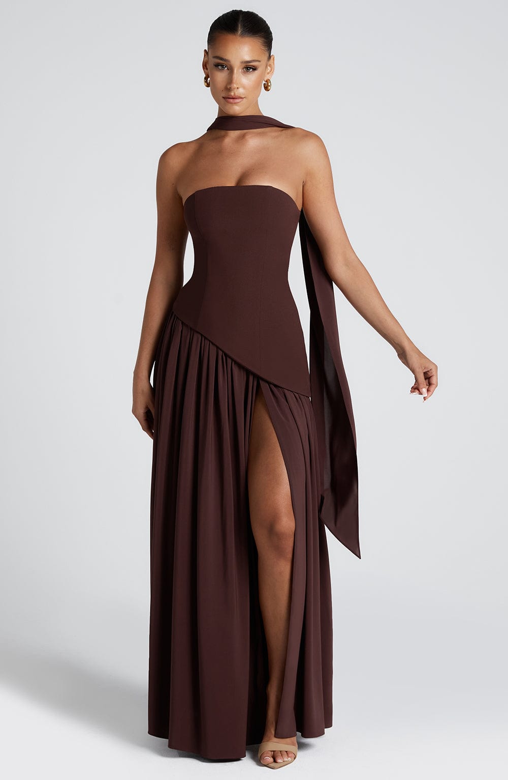 Elegant Women Slit Maxi Dress