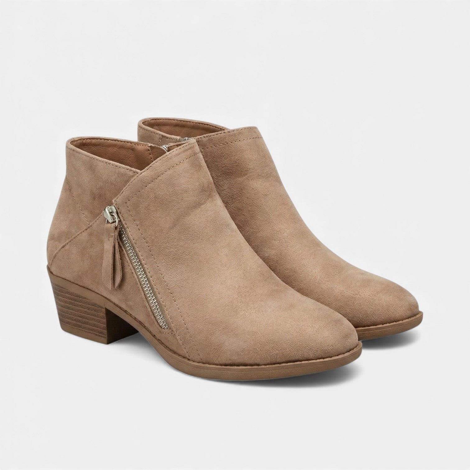 Women's Leather Orthopedic Ankle Boots with a Zipper