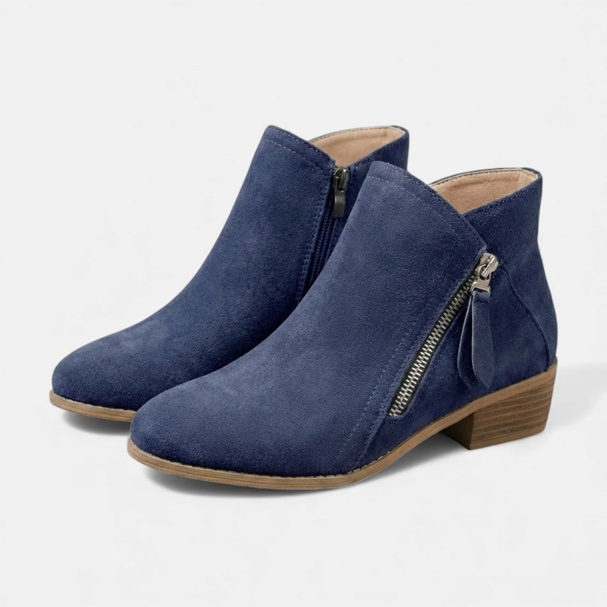 Women's Leather Orthopedic Ankle Boots with a Zipper