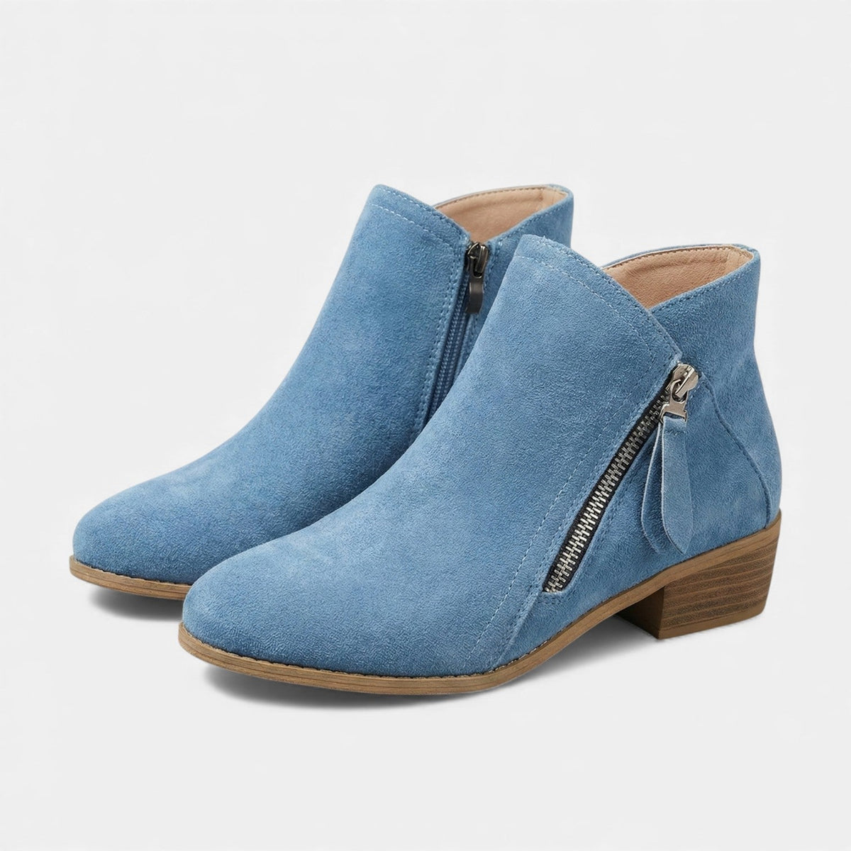 Women's Leather Orthopedic Ankle Boots with a Zipper