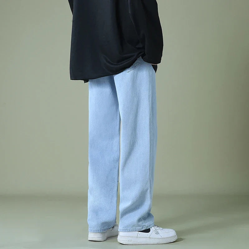 Men's Relaxed-Fit Baggy Jeans in Soft Denim