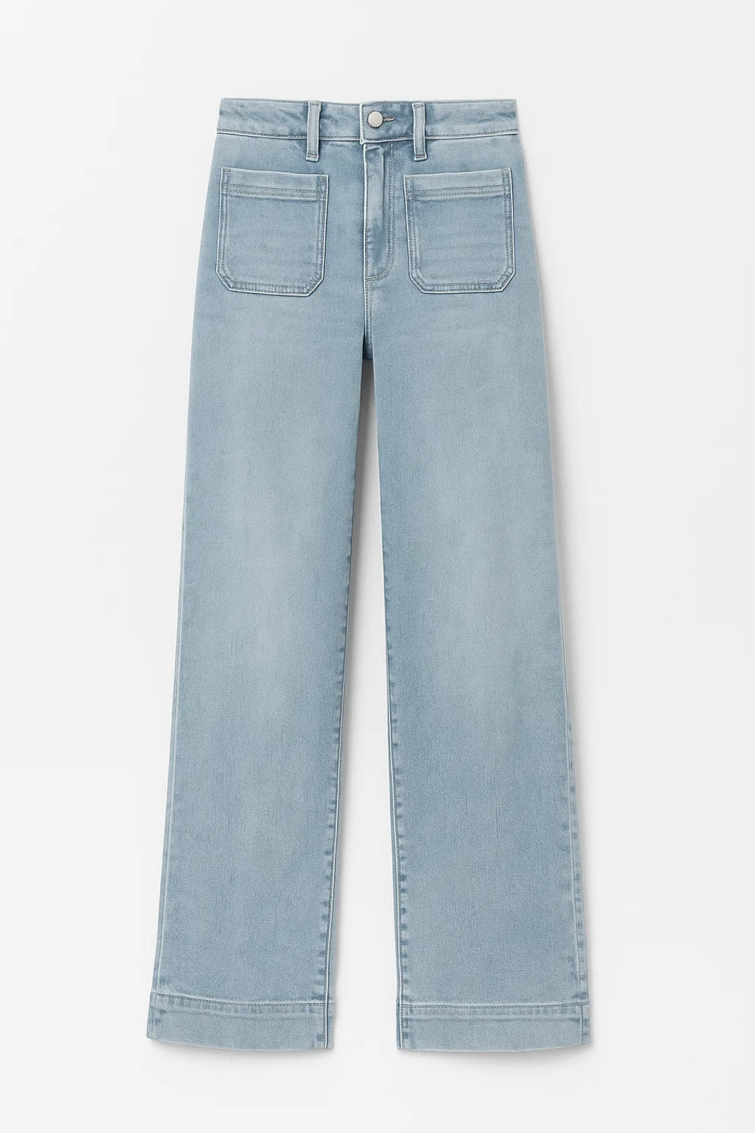 Baggy Jeans Women High Waist Patch Pockets