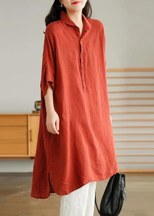 Relaxed Fit Jade Green Linen Maxi Dress