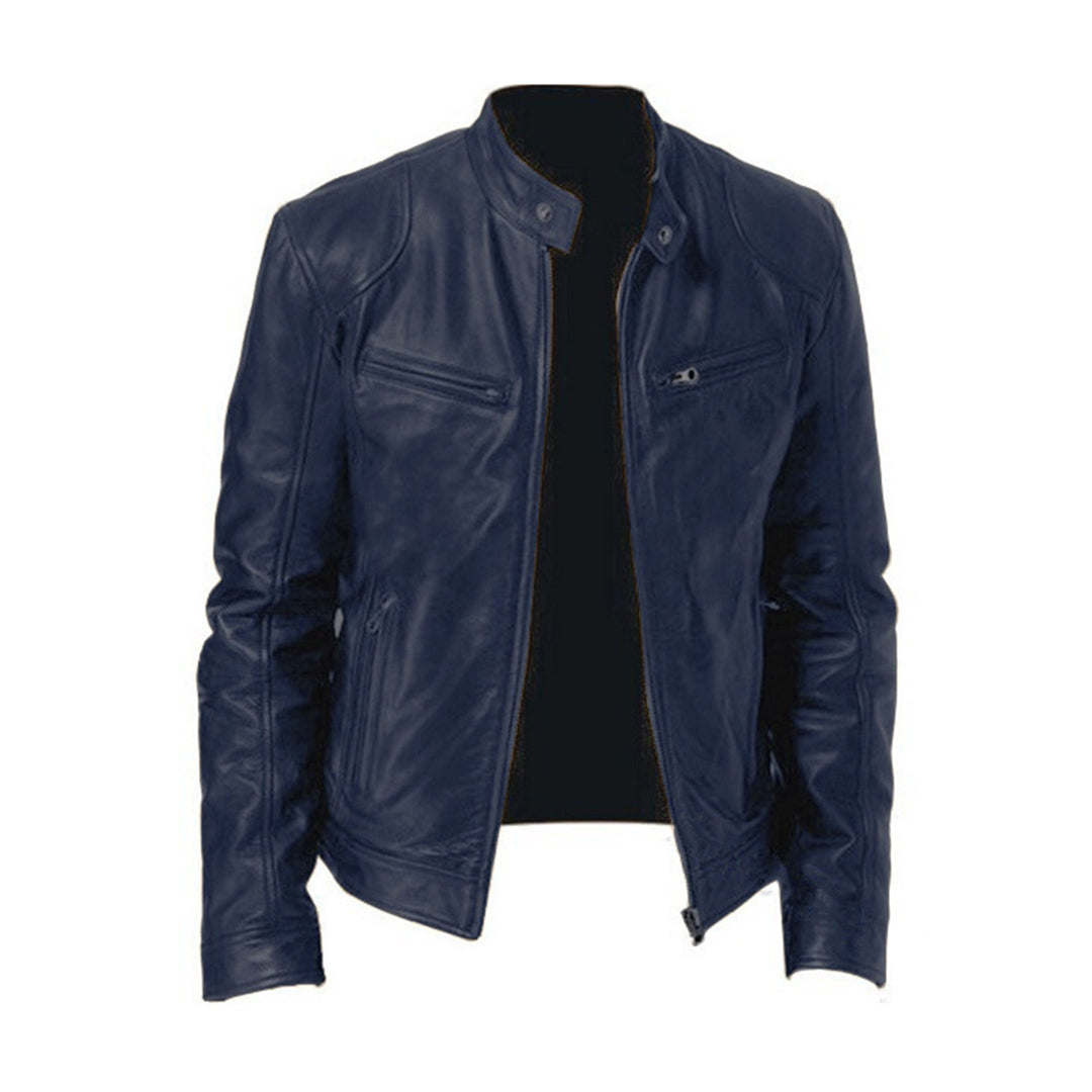 Men's Summer Leather Jacket with a Modern Fit