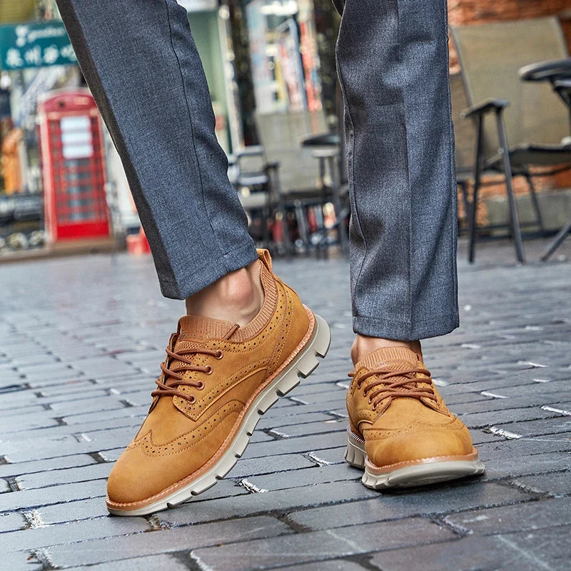 Sneakers in Premium Suede with Orthopaedic Insole and Breathable Lining