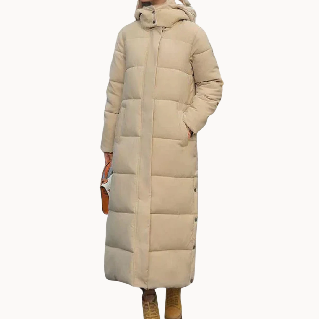 Puffer Jacket Women Winter Quilted Wool Blend