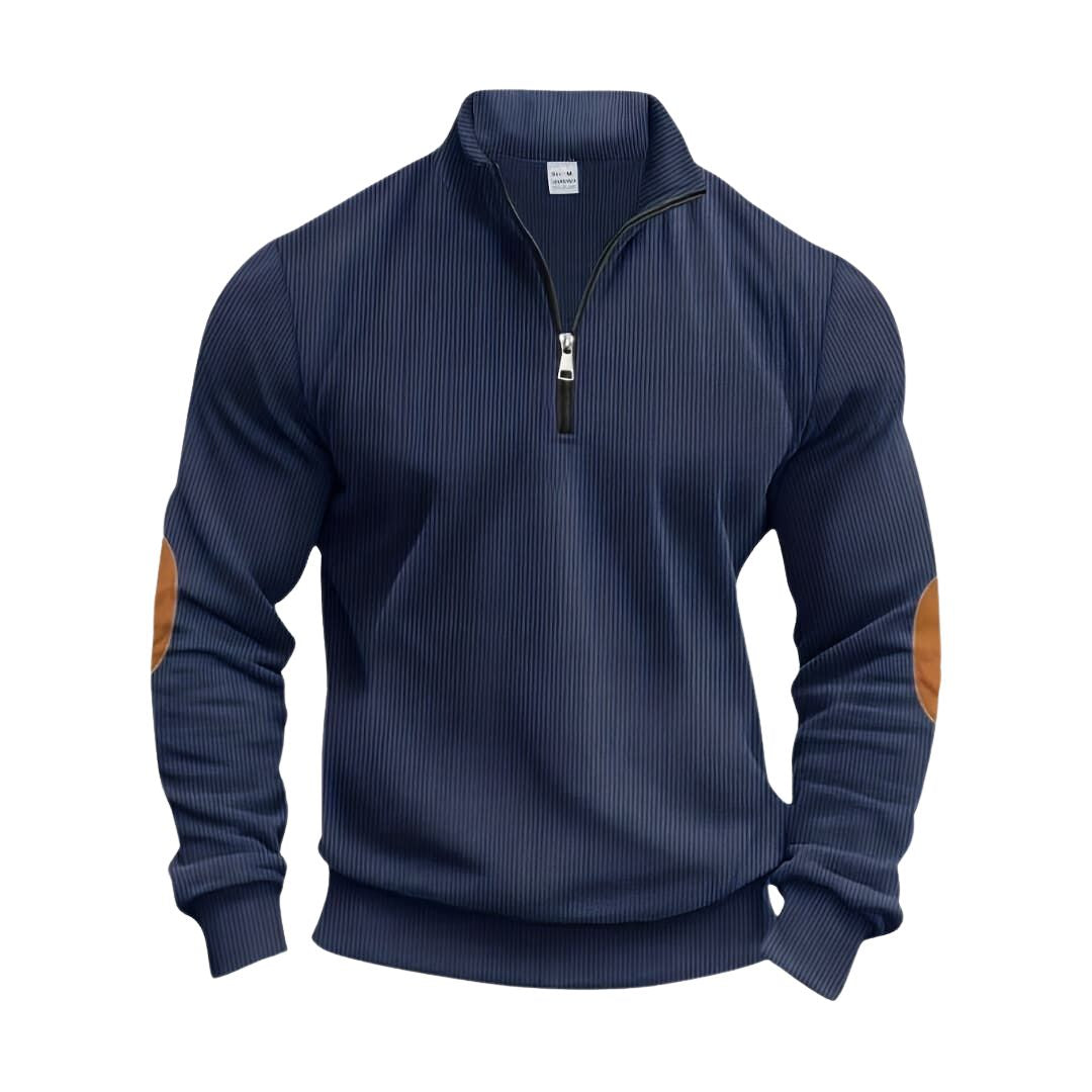 Men’s Ribbed Cuff Quarter Zip Sweater