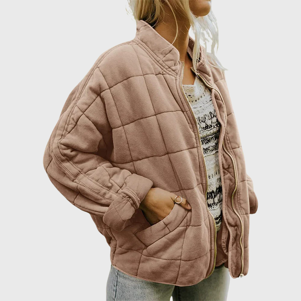 Puffer Jacket Women Quilted Oversize Casual Elegant