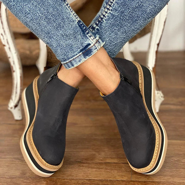 Women's Orthopedic ankle boots with Side Zipper