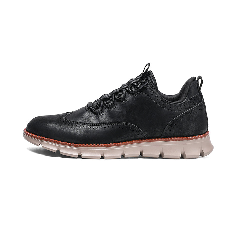Sneakers in Premium Leather with Orthopaedic Insole and Cushioned Sole