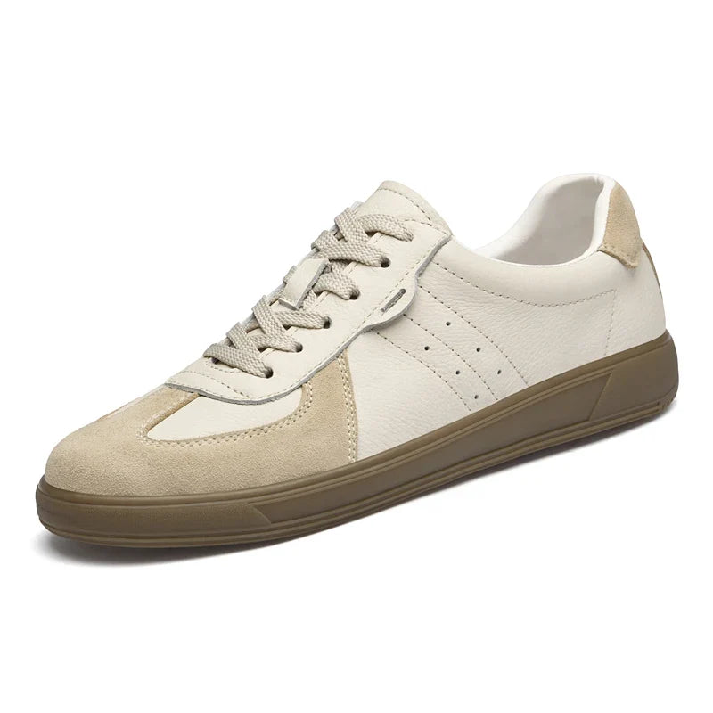 Sneakers in Elegant Genuine Leather with Durable Rubber Sole