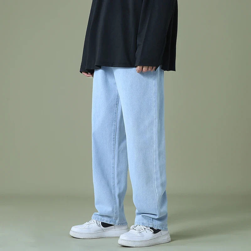 Men's Relaxed-Fit Baggy Jeans in Soft Denim