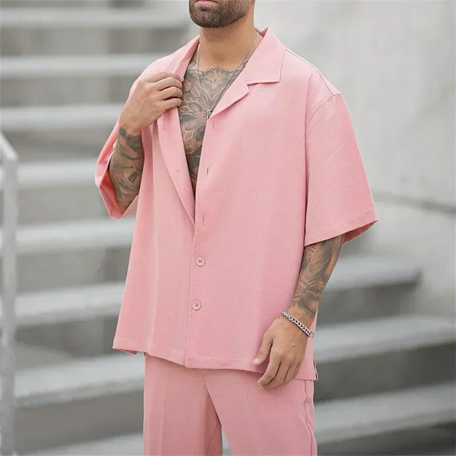 Men’s Lightweight Straight-Leg Summer Set