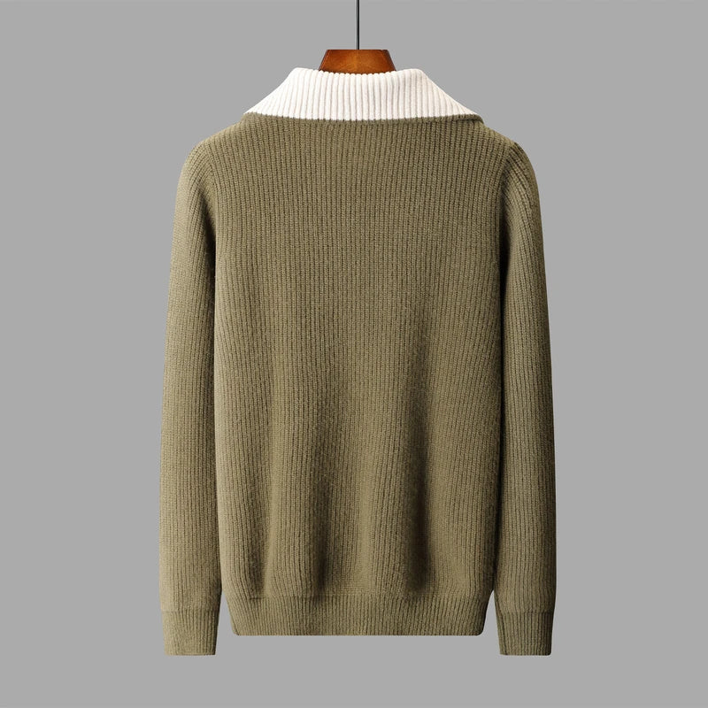 Men’s Wool Quarter Zip Sweater